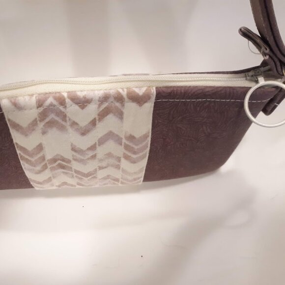 NEW Floral Faux Leather Tooled Western Pouch Purse Purple mauve Shoulder bag - Picture 8 of 10